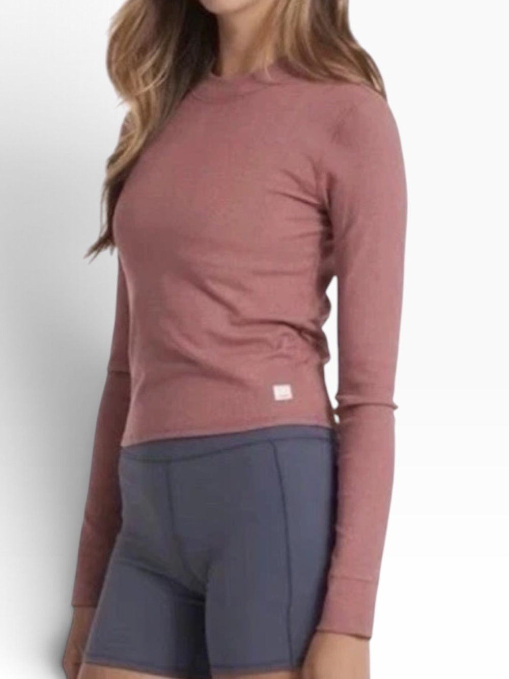 Vuori Women's Long-Sleeve Mudra Fitted Crewneck Tee Fits Like S